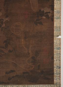 A scroll painting after Song Huizong, Qing dynasty.