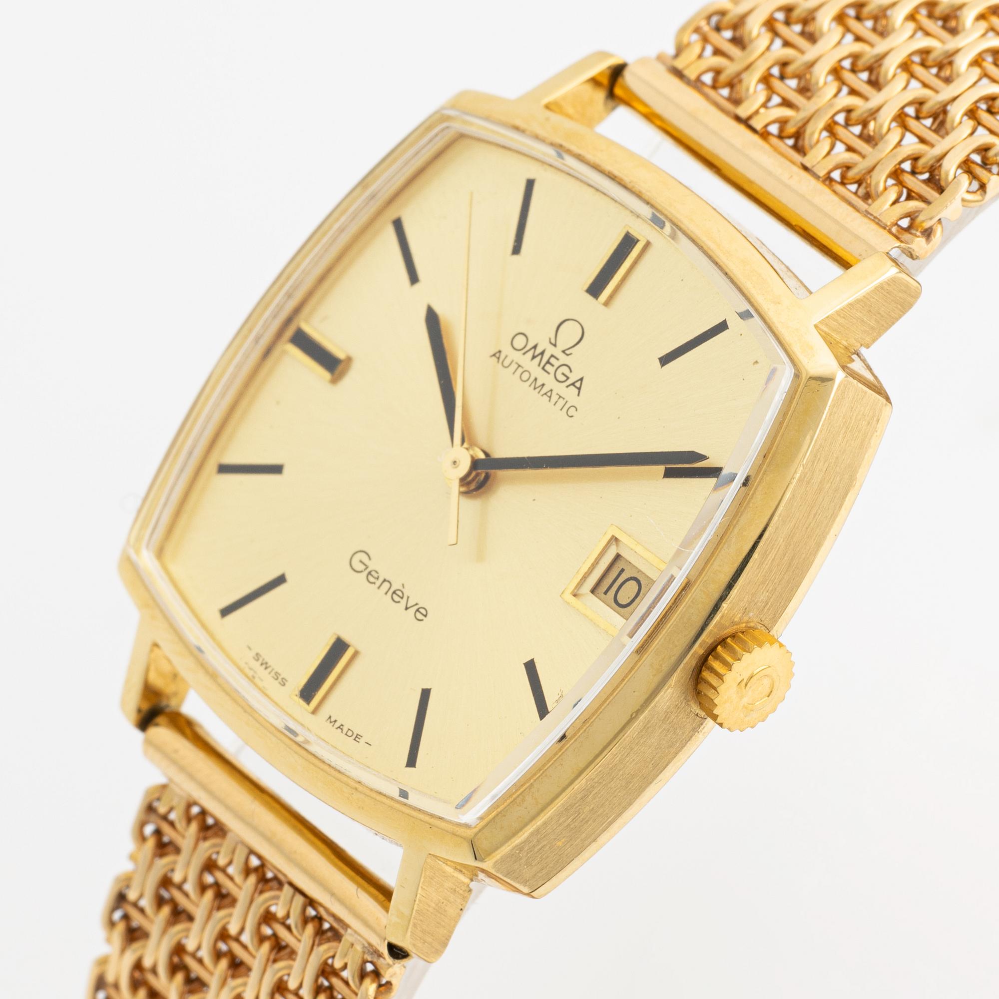 Omega, Genève, armbandsur, 31 x 31 (37) mm.