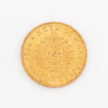 Gold coin, Germany, Friedrich of Prussia, 20 marks, 1888.