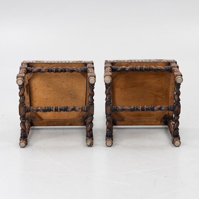 Chairs, a pair, Baroque style, circa 1900.