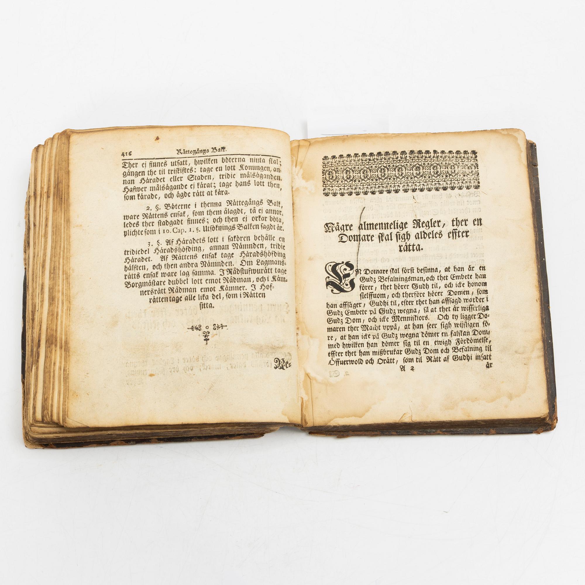 Proveniens: juristen Olof Rabenius (1730-1772).