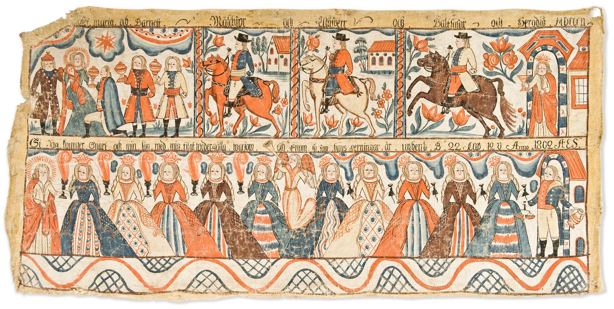 A Swedish wall painting by A. Eriksson, Ås 1802.