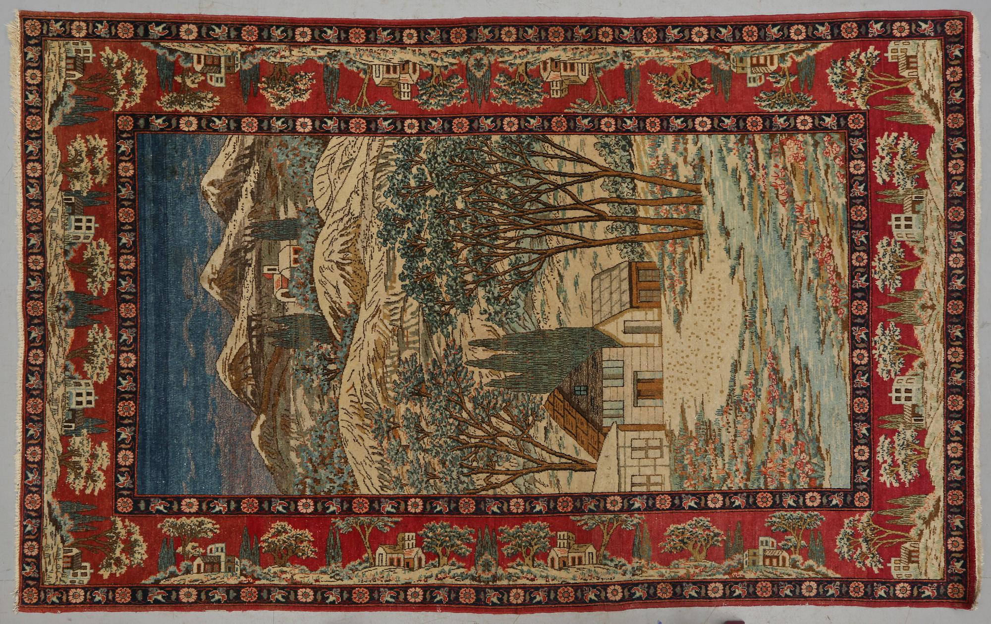 MATTA, troligen Keshan, old/semiantik, 216 x 134 cm.