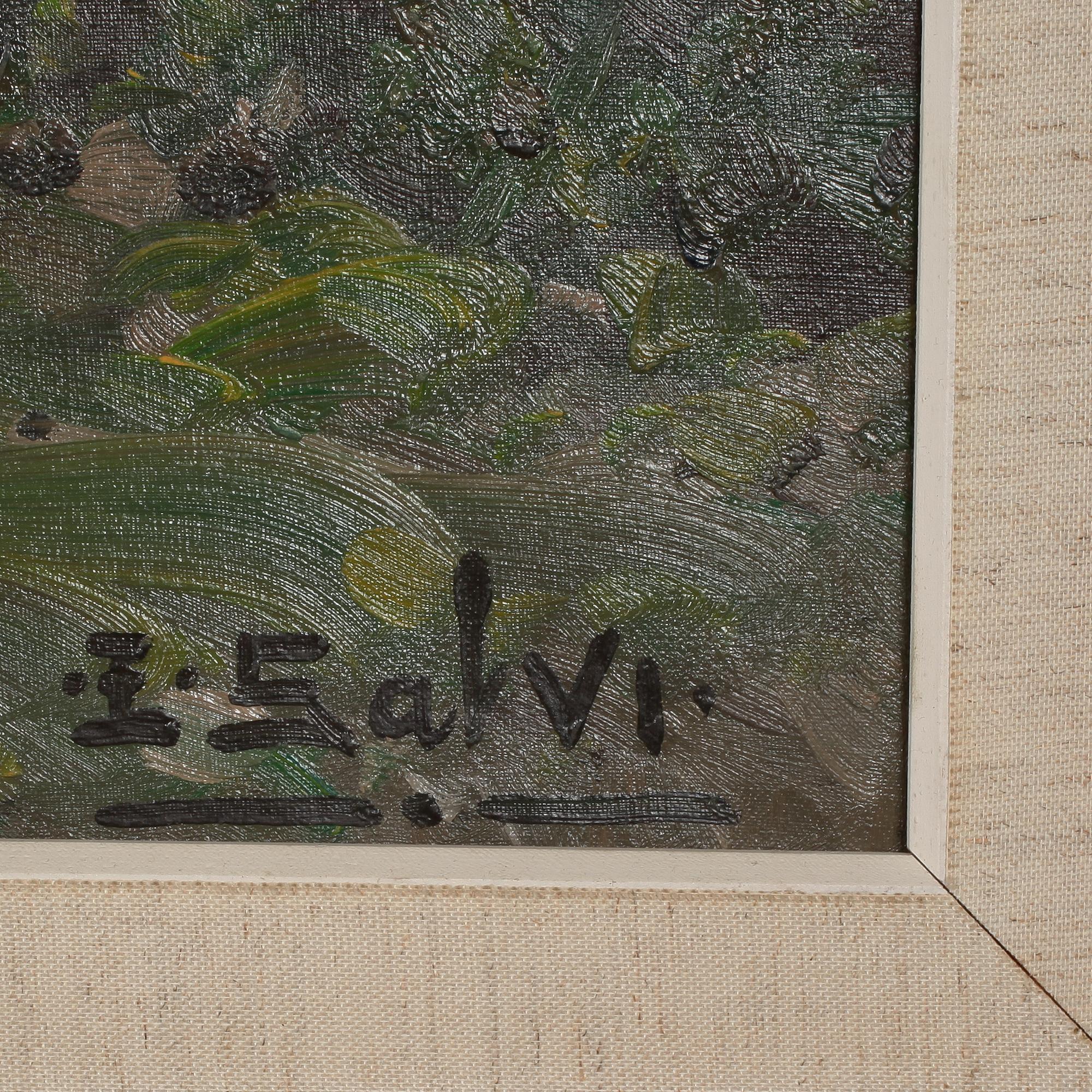 ENSEL SALVI, olja på duk, signerad.