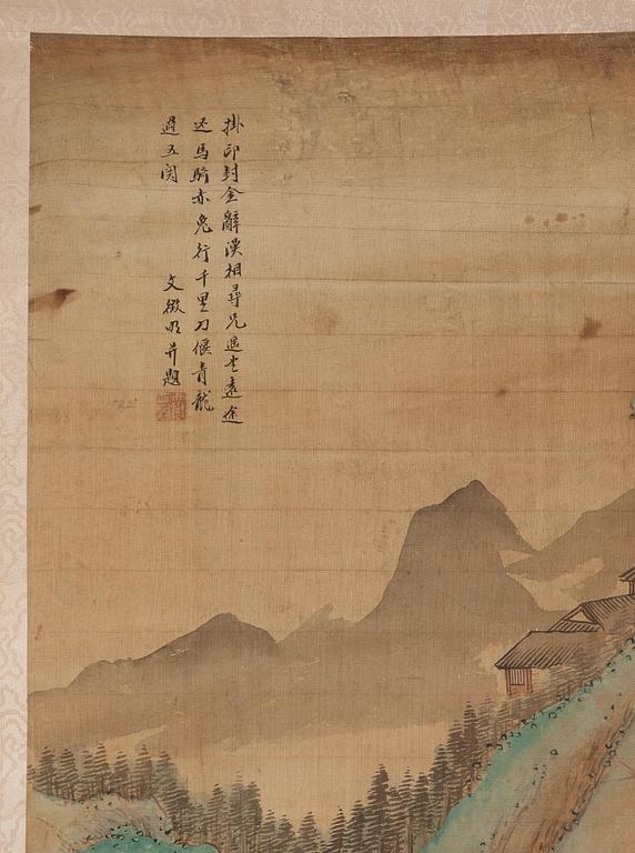 RULLMÅLNINGAR (4), sen Qingdynastin (1644-1912), med scener ur de tre kungadömenas historia.