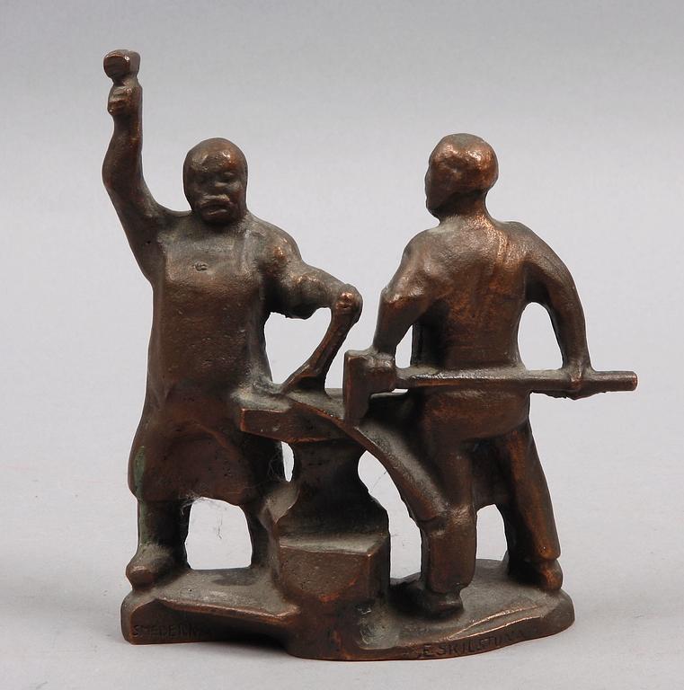 ALLAN EBELING, skulptur, brons. Sign. Torshälla.