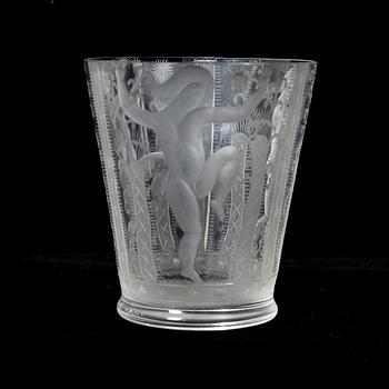 Edward Hald, bägare, Orrefors, 1926.