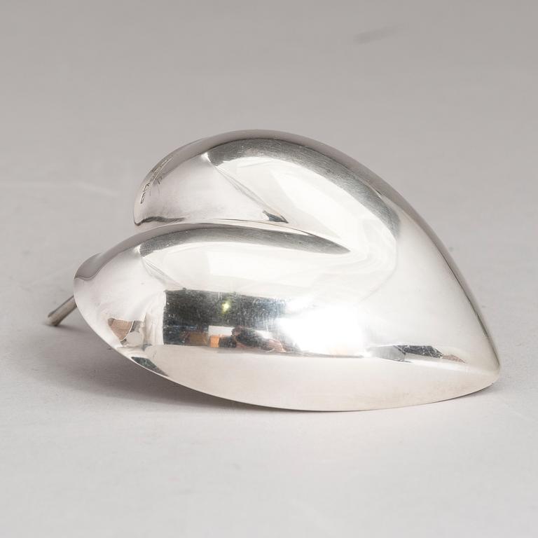 TAPIO WIRKKALA, A leaf shaped silver bowl, marked TW, Hämeenlinna, Finland 1958.