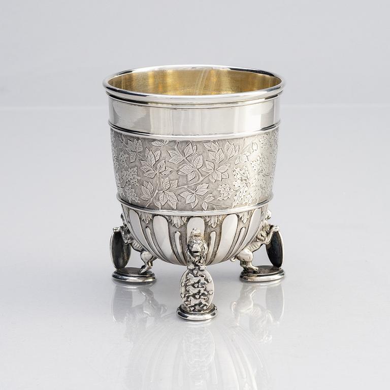 A Danish silver beaker, mark of Peter Hertz, Copenhagen 1884.