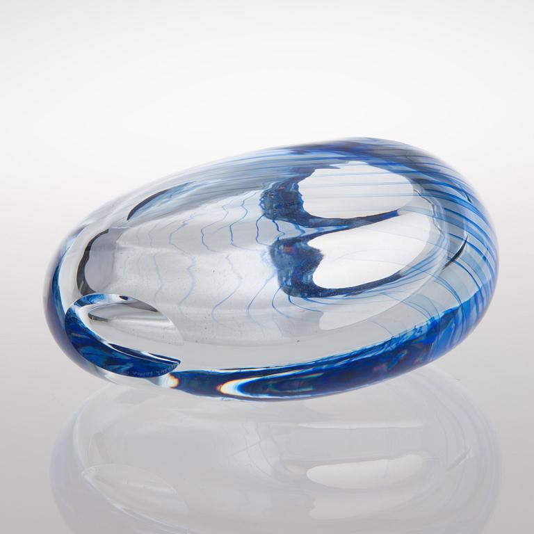 A glass vase signed Markus Eerola Iittala 1997 and numbered 35/500.