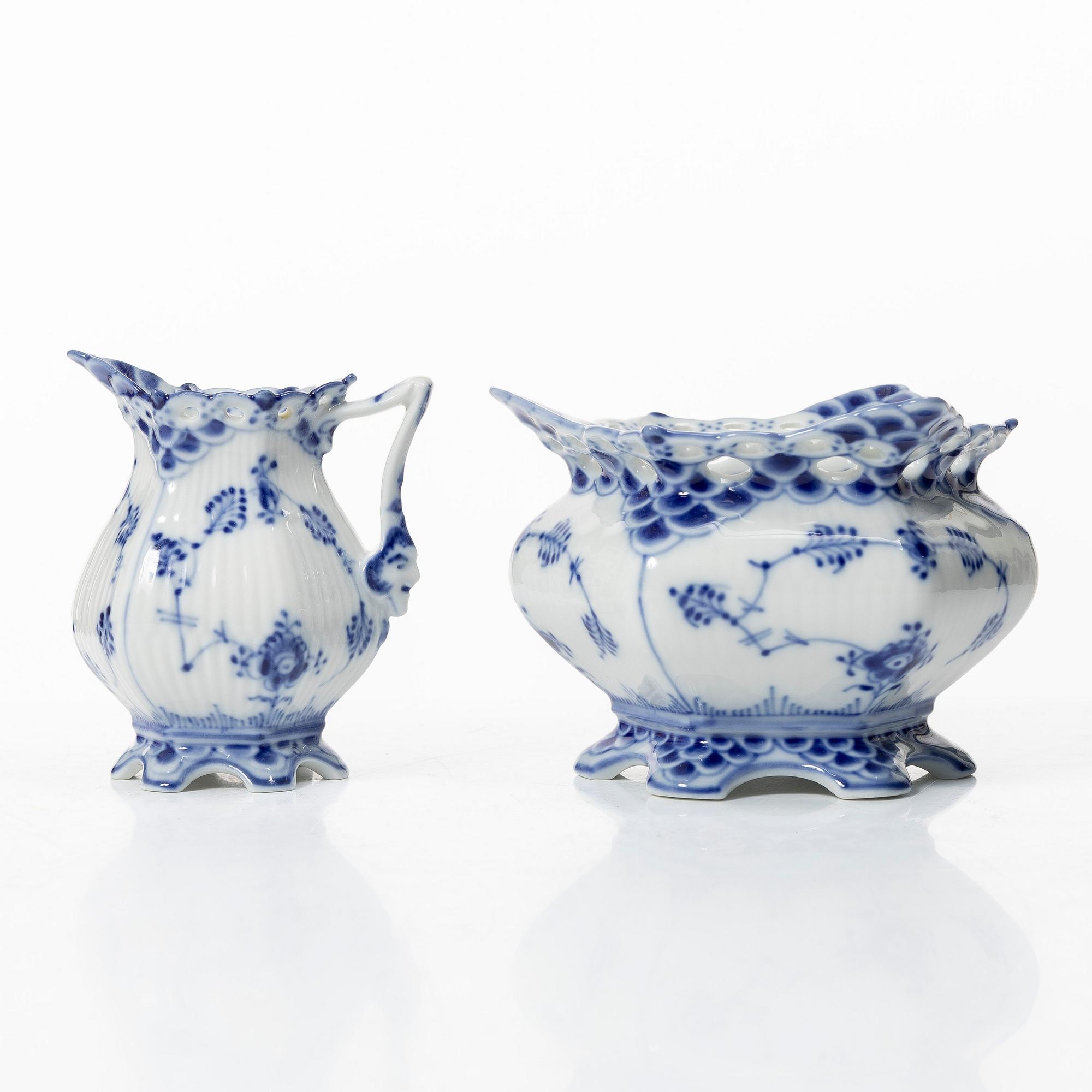 Royal Copenhagen, kaffeservis, 10 delar, "Musselmalet", Danmark.