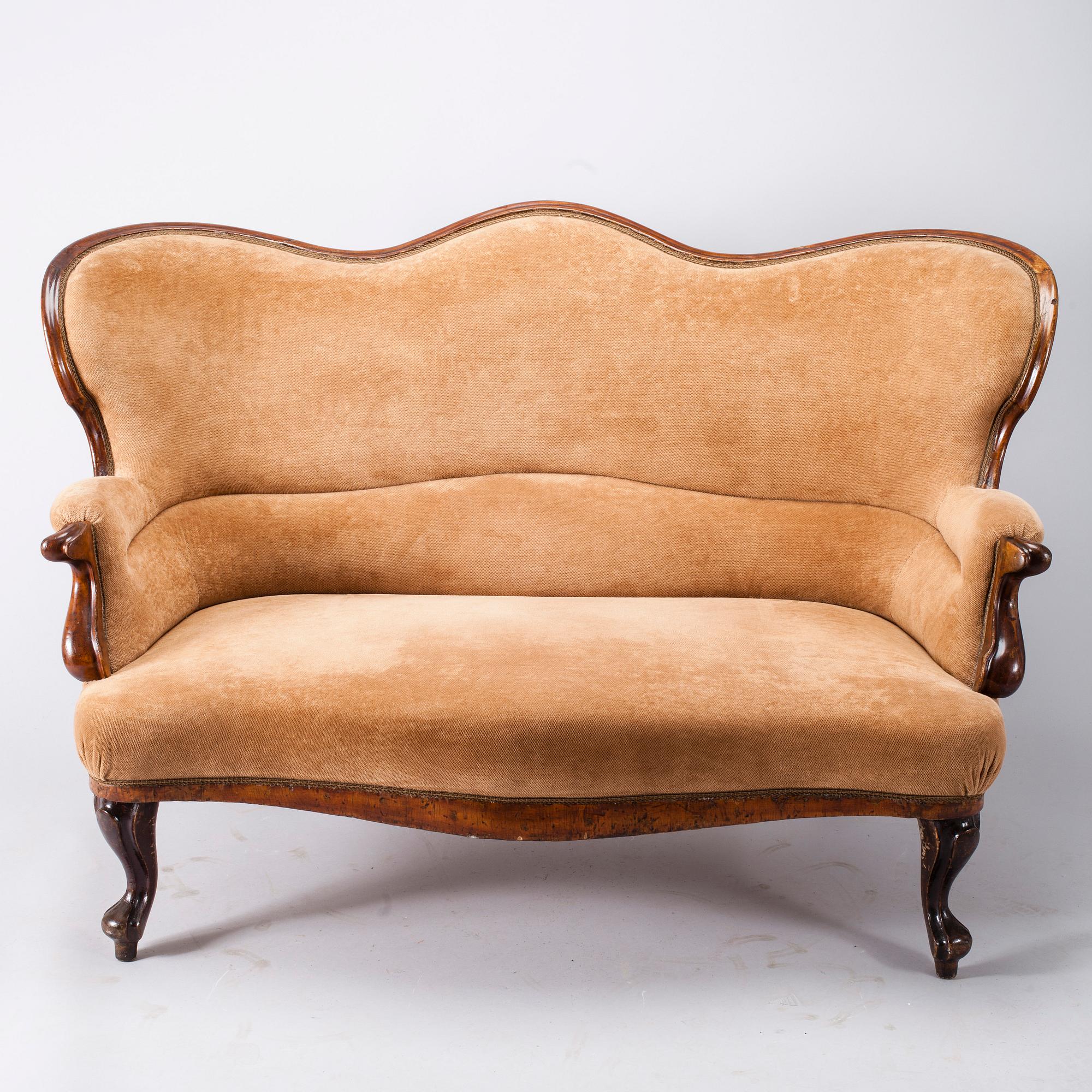 SOFFA, rokokostil, 1800-talets slut.