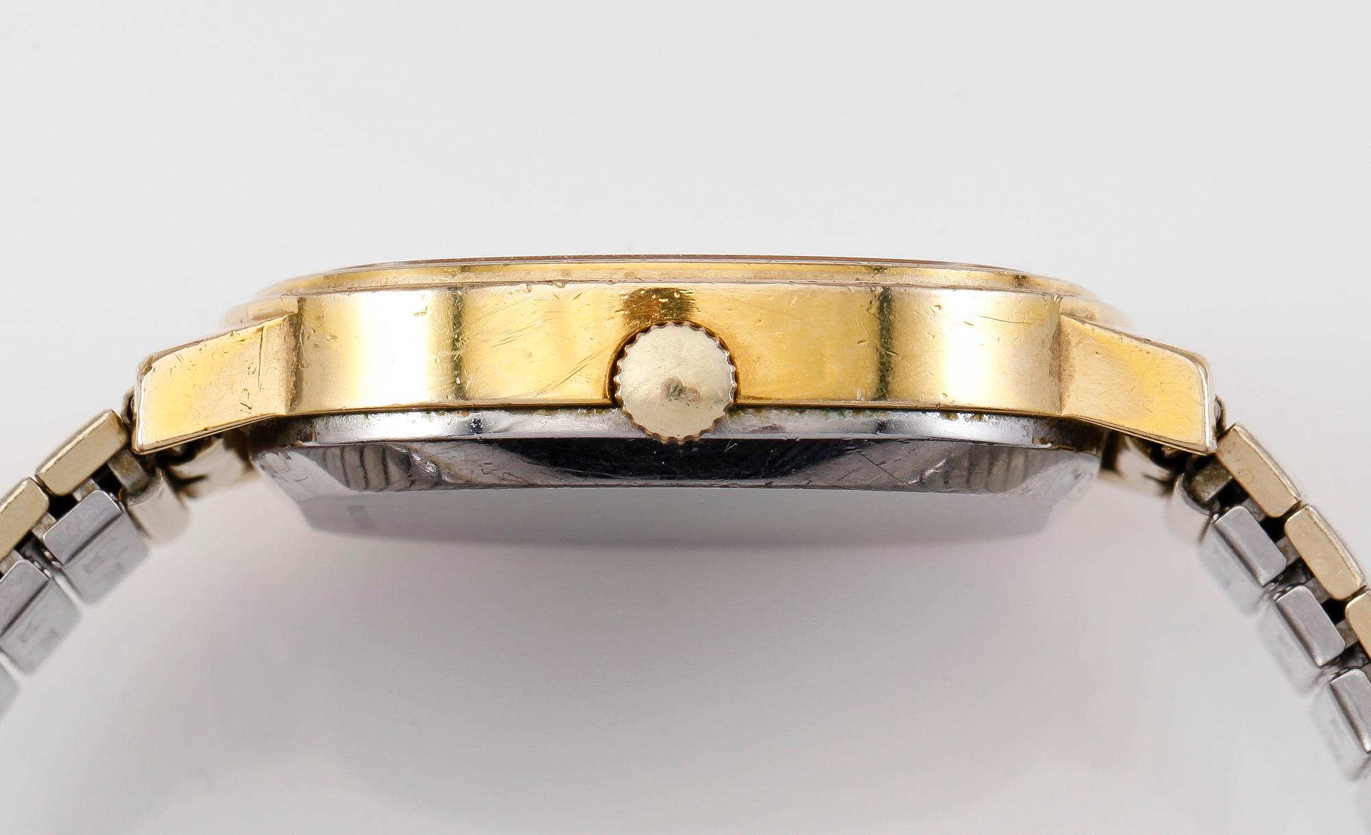 ARMBANDSUR, guld på stål, Omega Automatic, de Ville.