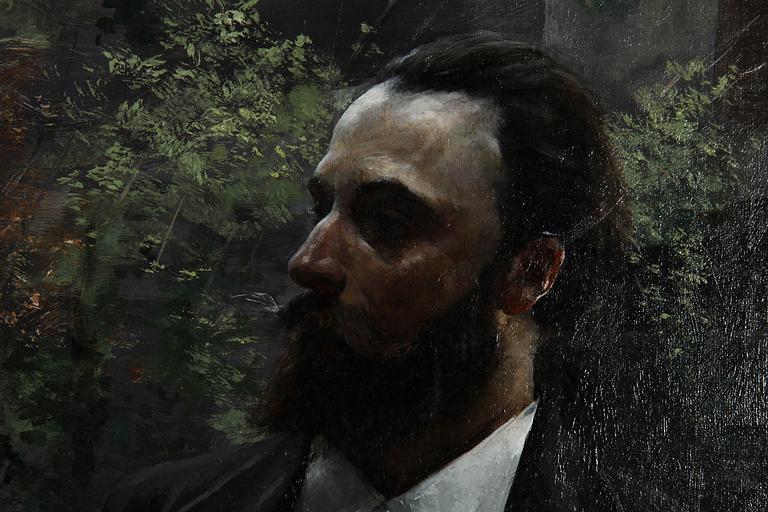 HUGO BIRGER, olja på pannå.