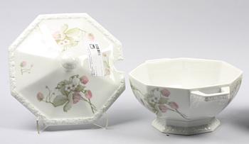 SOPPTERRIN samt 10 st TALLRIKAR,  porslin. Rosenthal "Maria".
