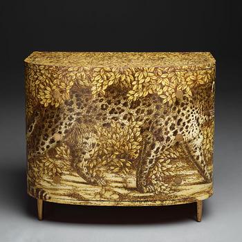 Piero Fornasetti, a "Leopardo" chest of drawers, Ateliers Fornasetti, Milan 1950-60's.