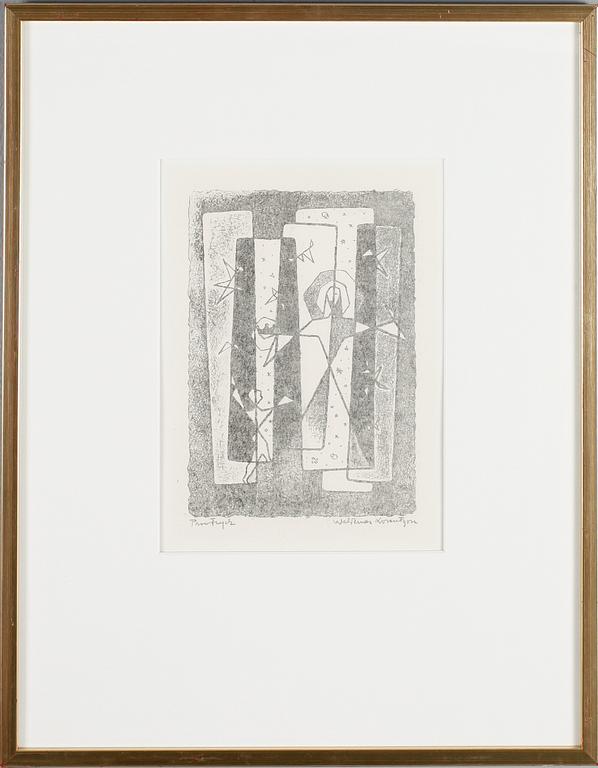 WALDEMAR LORENTZON, litografi, signerad, provtryck.