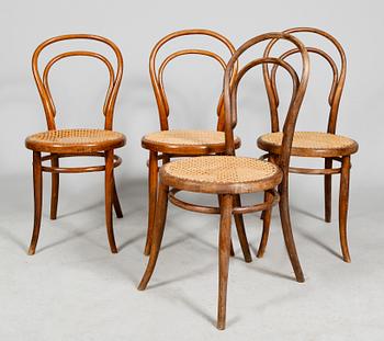 STOLAR, 4 st, varav 2 märkta Thonet, 1900-talets första hälft.