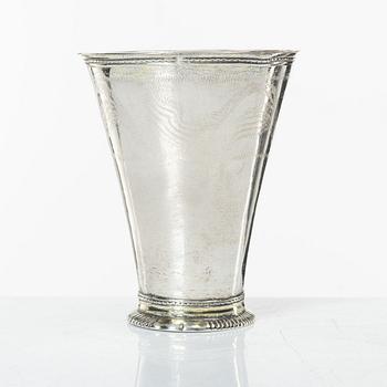 A Swedish 18th century silver beaker, mark of Johan Wasserman, Lindesberg, Sweden  1761.