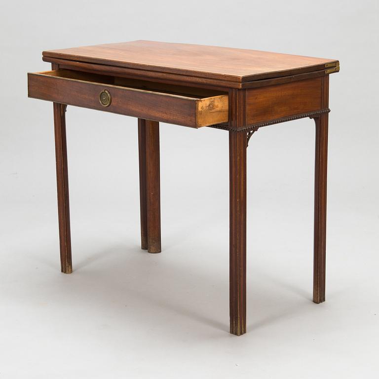 A Gustavian card table around 1800.