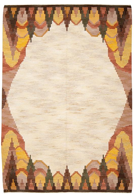 Judith Johansson, a carpet, "Björkhult", flat weave, ca 357 x 248 cm, signed JJ.