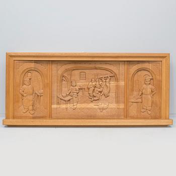 A wooden relief, signed H. Boortz and dated -50.