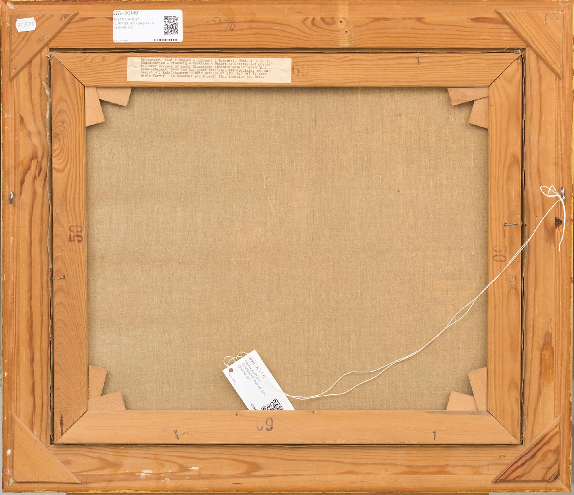 JOHAN KAROLY REINPRECHT, oil on canvas, signed.