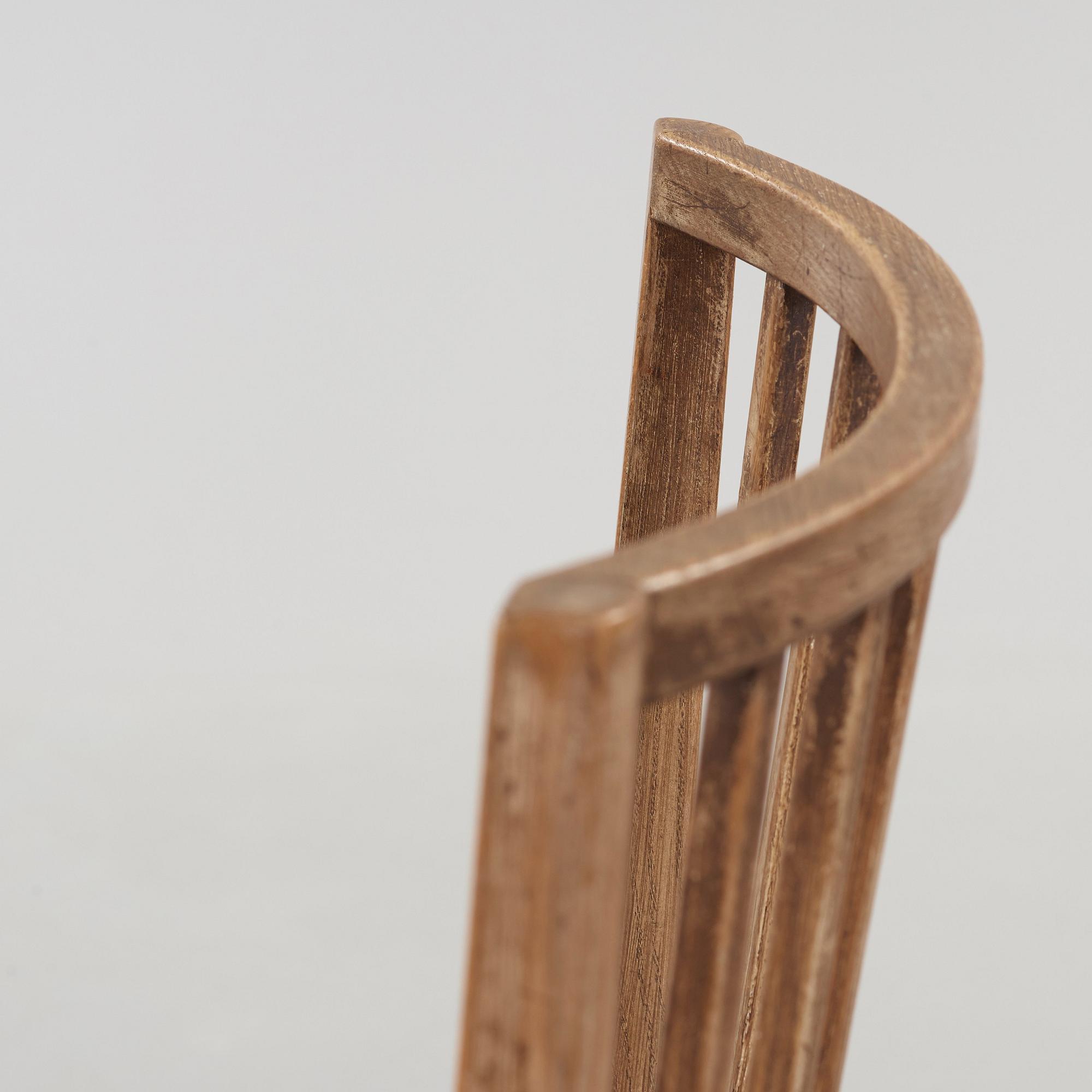 Axel Einar Hjorth, a pair of stained oak chairs, Stockholm 1940's.