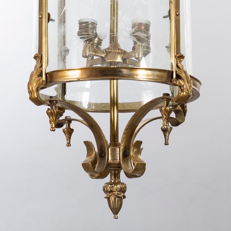 A gothic style ceiling light.