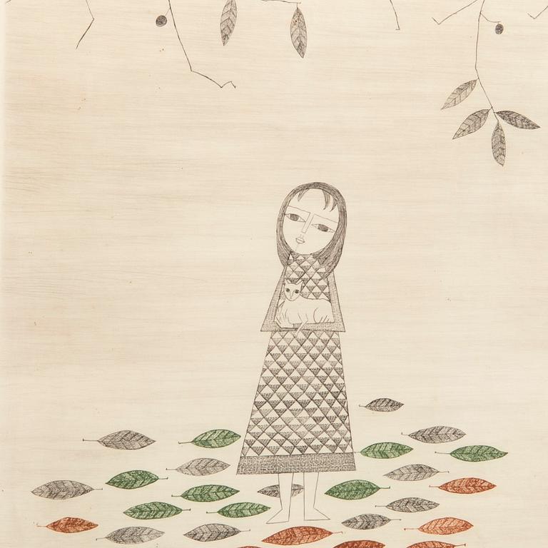 Keiko Minami, "Girl with Cat".