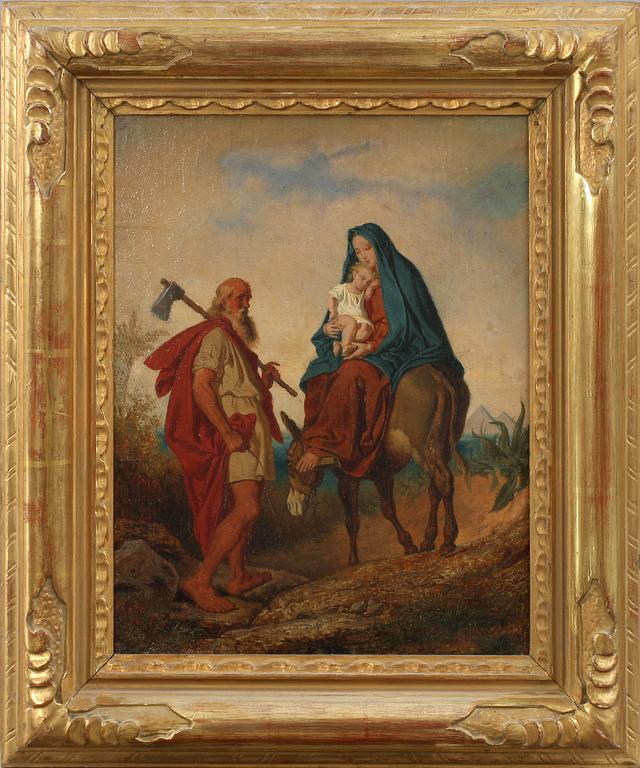 OKÄND KONSTNÄR, olja på duk. 1800-tal.