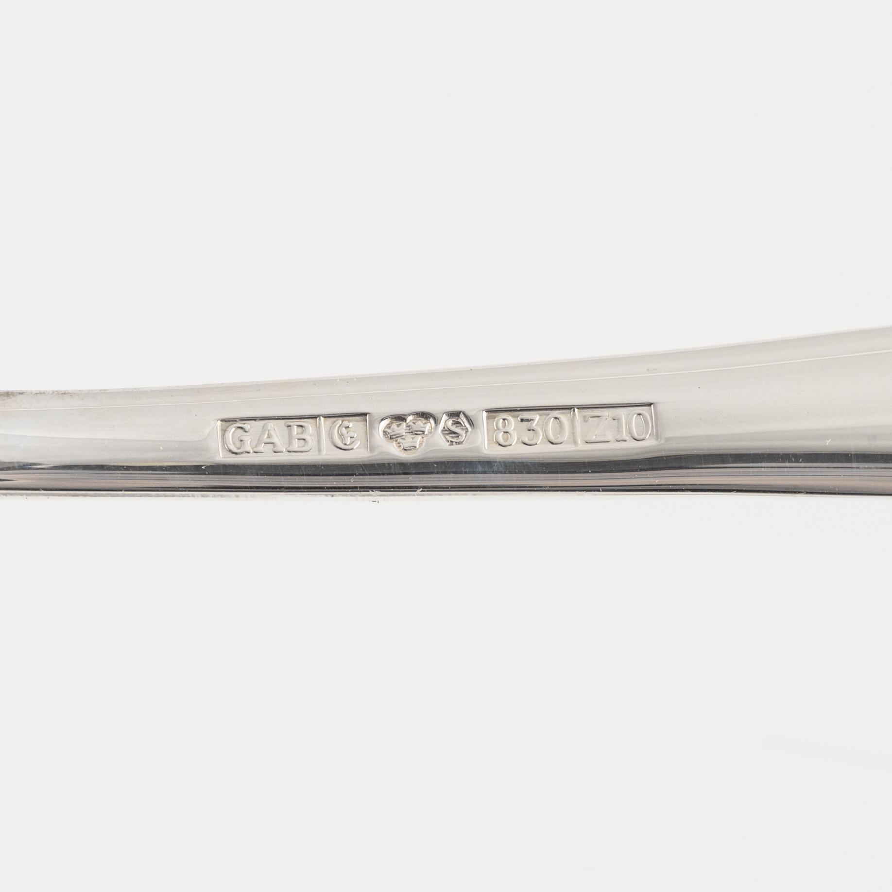 A Swedish Silver Cutlery, model 'Chippendale', GAB, Eskilstuna, some 1997 (64 pieces).
