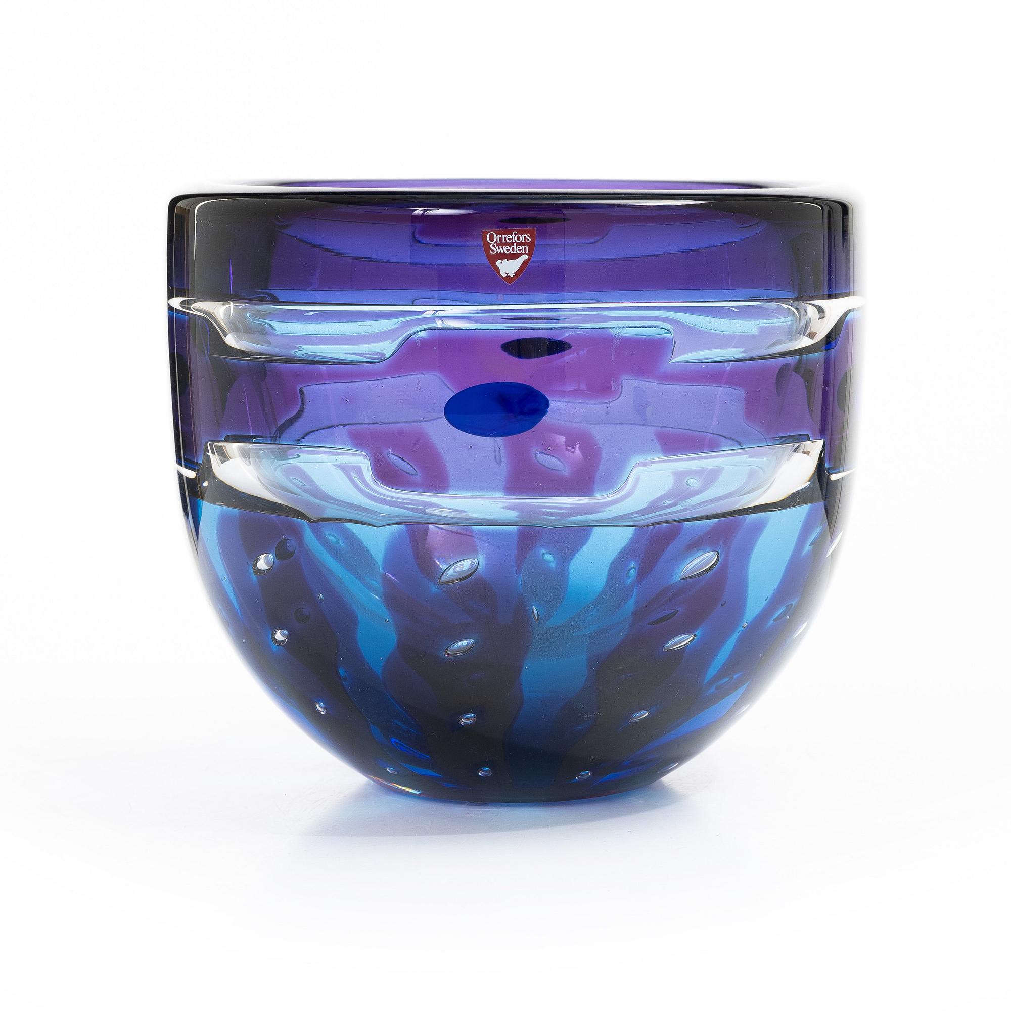 Erika Lagerbielke, vas, glas, unik, Orrefors Gallery, 1999.