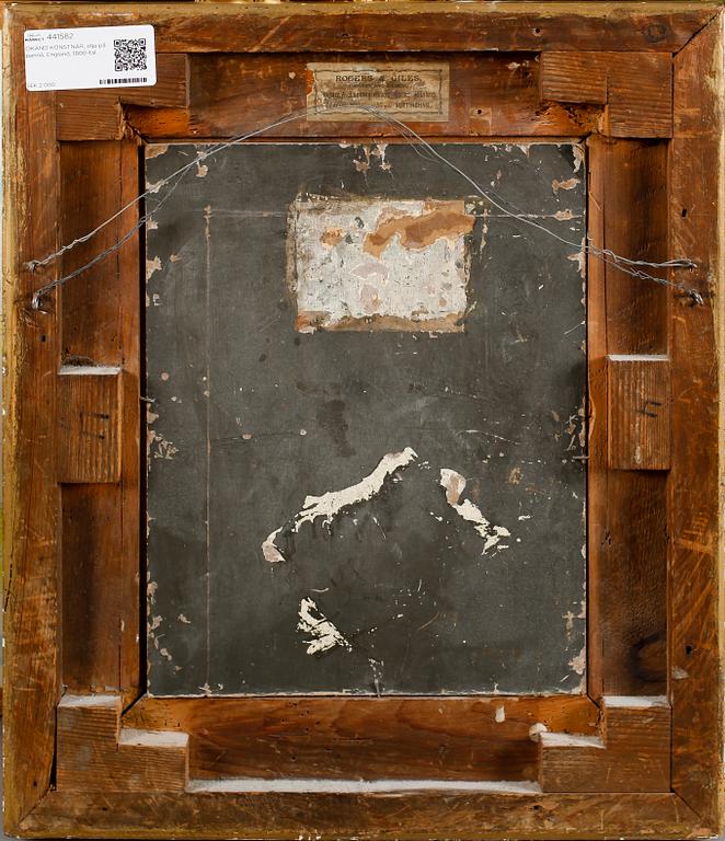 OKÄND KONSTNÄR, olja på pannå, England, 1800-tal.