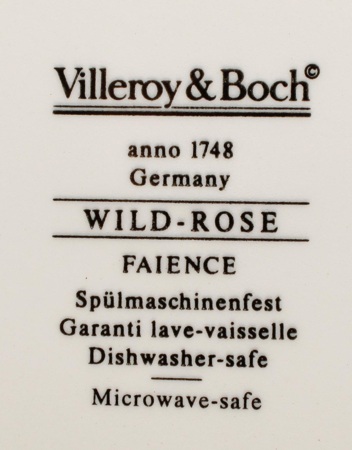 KAFFESERVIS, porslin, "Wild Rose", Villeroy & Boche.