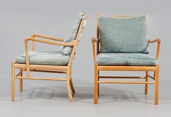 KARMSTOLAR, ett par, "Colonial Chair", Ole Wanscher, 1900-talets fjärde kvartal.