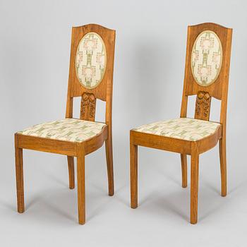 A set of four Jugend style chairs, early 20th century.