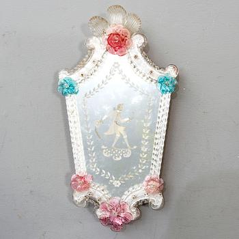 An mid 20th century mirror from Murano, Venice italy.