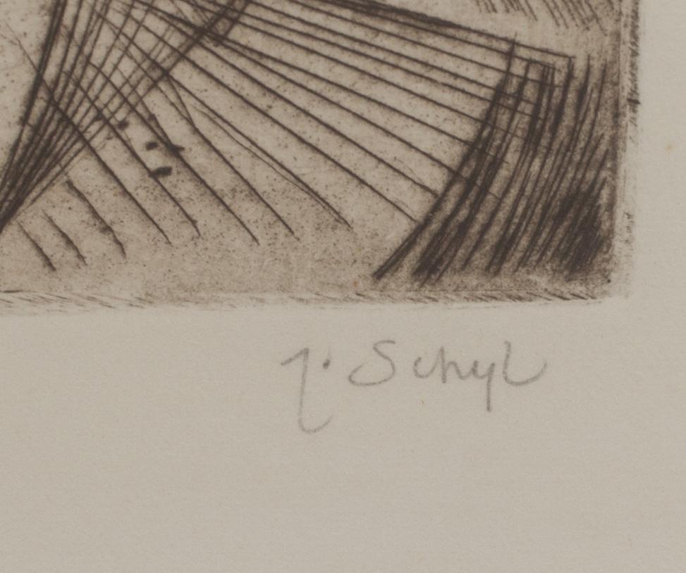 JULES SCHYL, original etsning, signerad och numrerad 3/10.