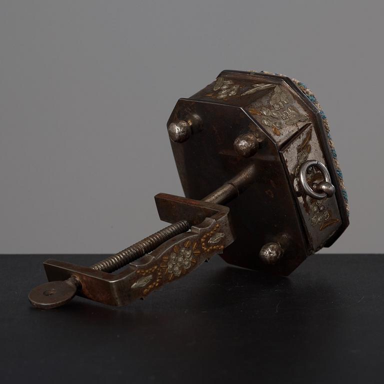 A Tula needle table clamp, early 19th century.