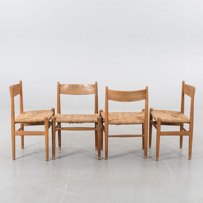 FOUR CHAIRS, "CH 36", Hans J Wegner, Denmark, 20th century 2nd half.