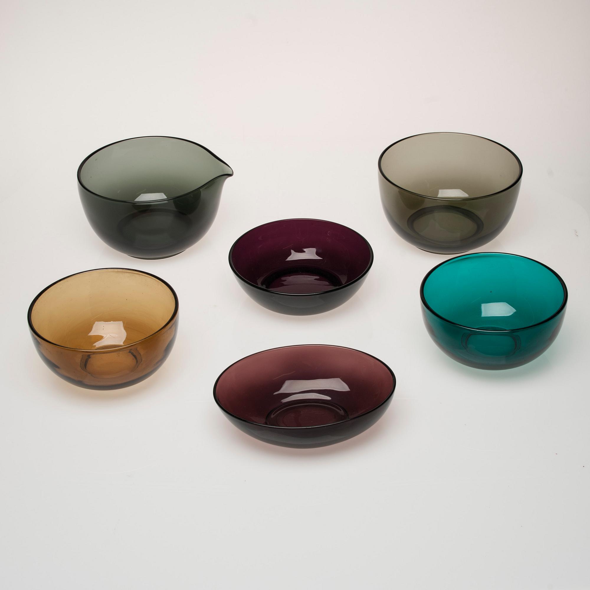 SERVISDELAR, 20 st, glas, Kaj Franck, 1950-70-tal.