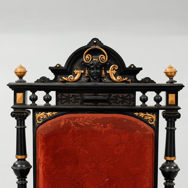 Nine items in Neo Renaissance style, late 19th century.