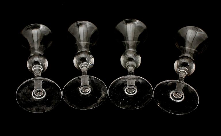SNAPSGLAS, 4 st, glas, 1800-tal.