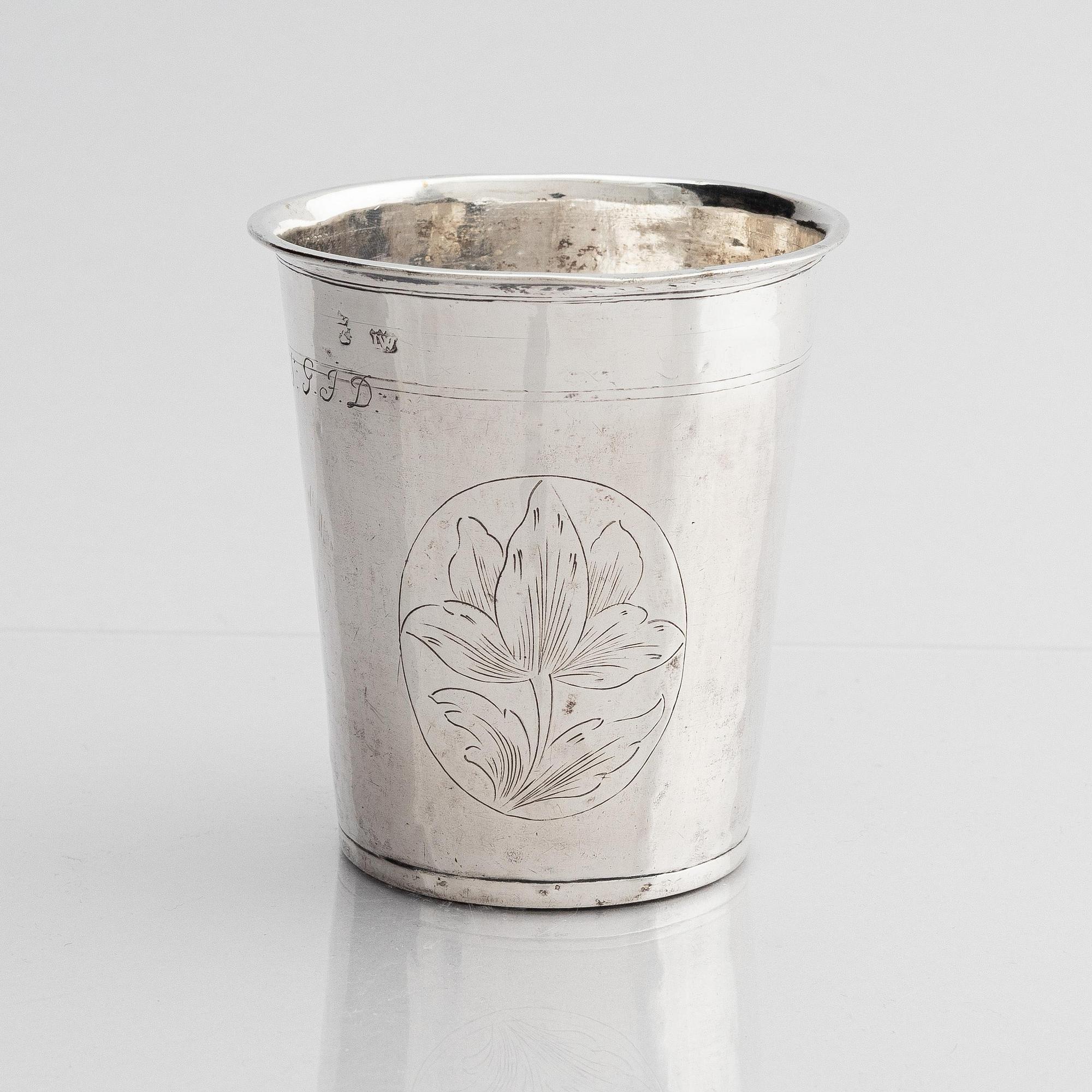 Lorens Andersson Wall, bägare, silver, Norrköping (verksam 1682-1695-). Barock.
