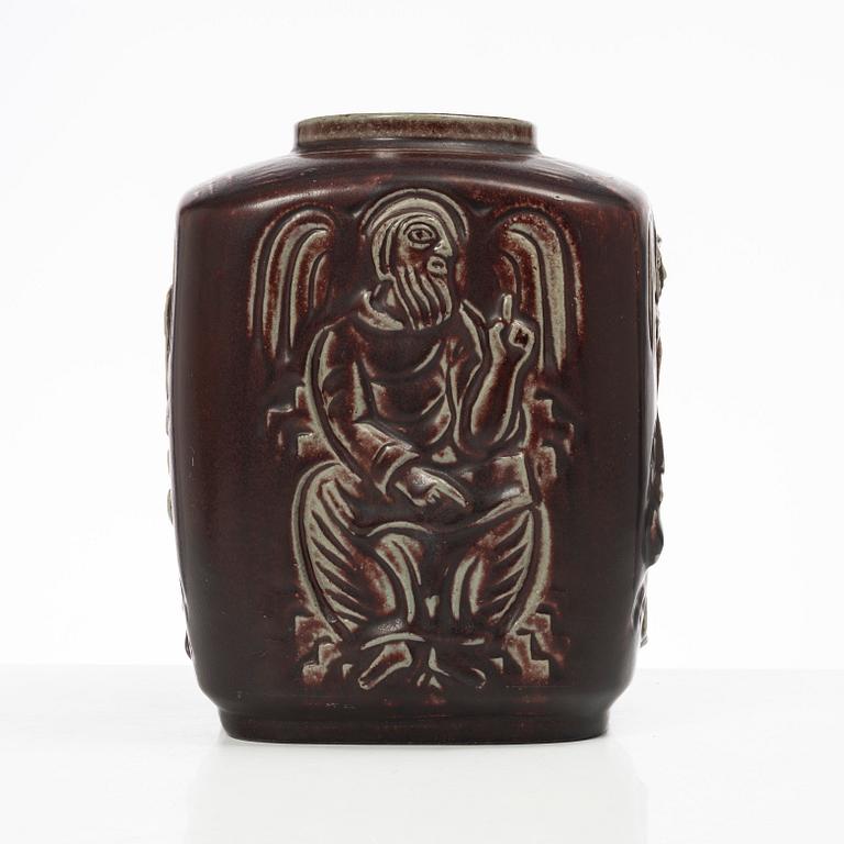 Jais Nielsen, a stoneware urn, Royal Copenhagen, Denmark, 1955.