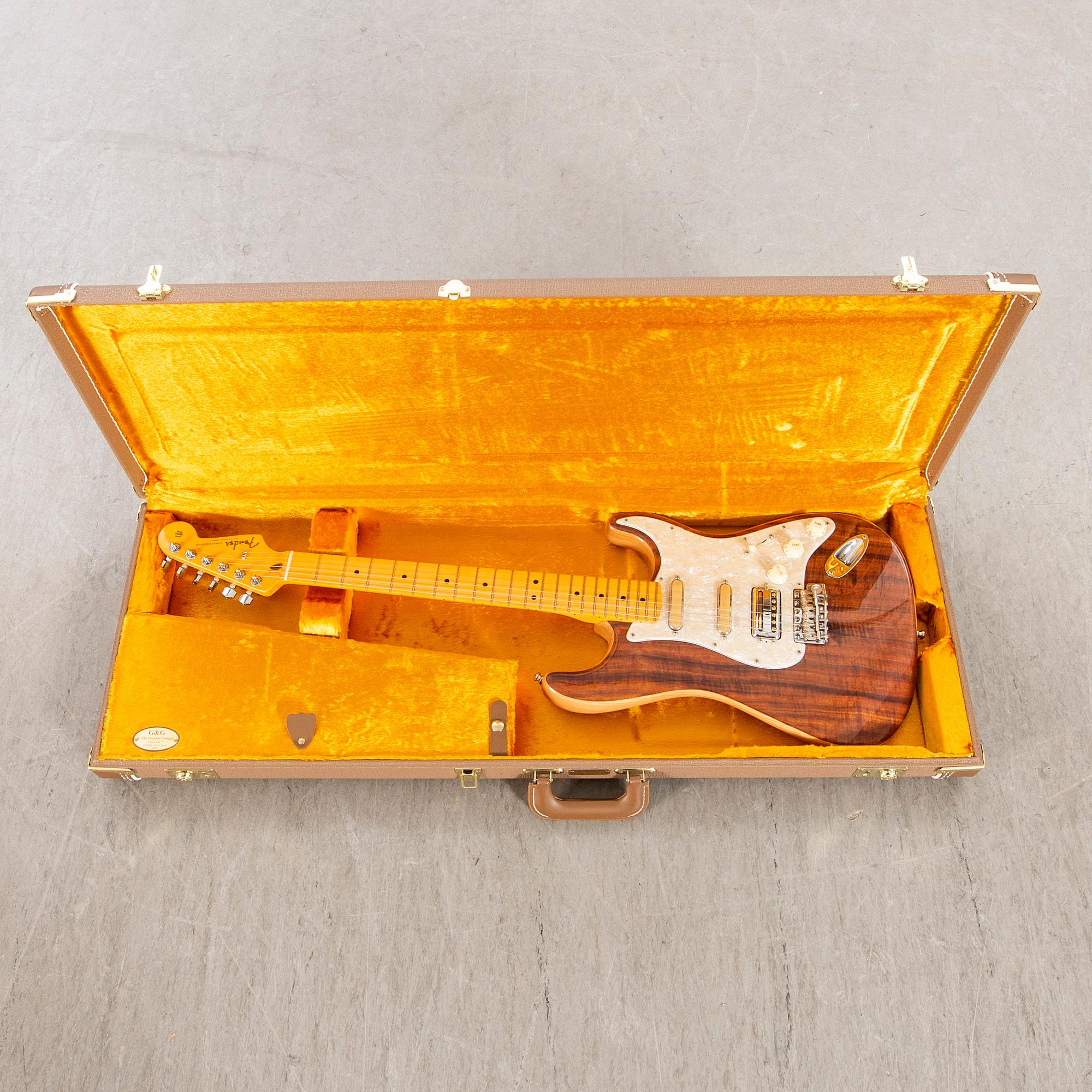 Electric guitar, Fender Stratocaster, Rarities Flame Koa Top, 2019.