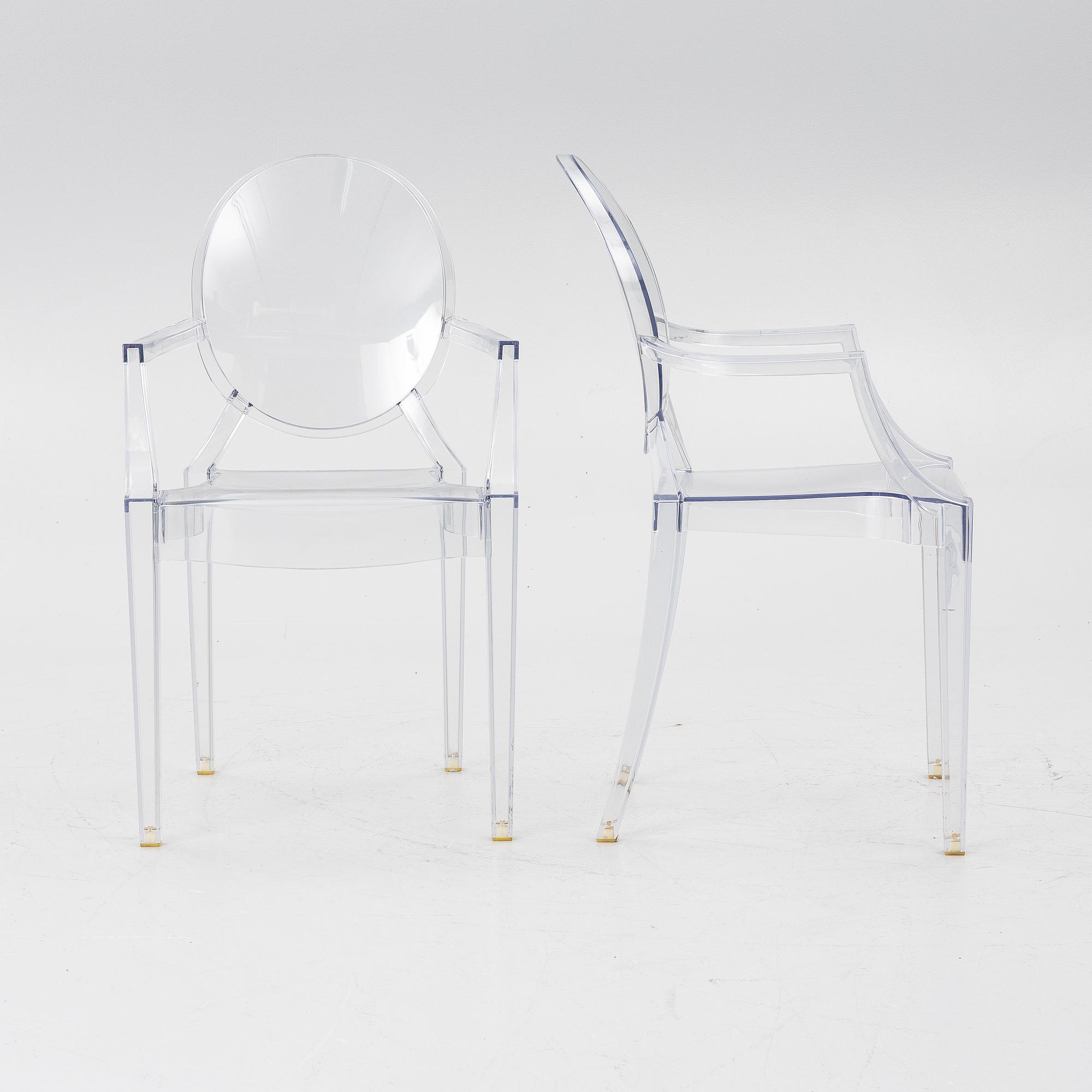 Philippe Starck, 9 armchairs, “Louis Ghost”, Kartell.