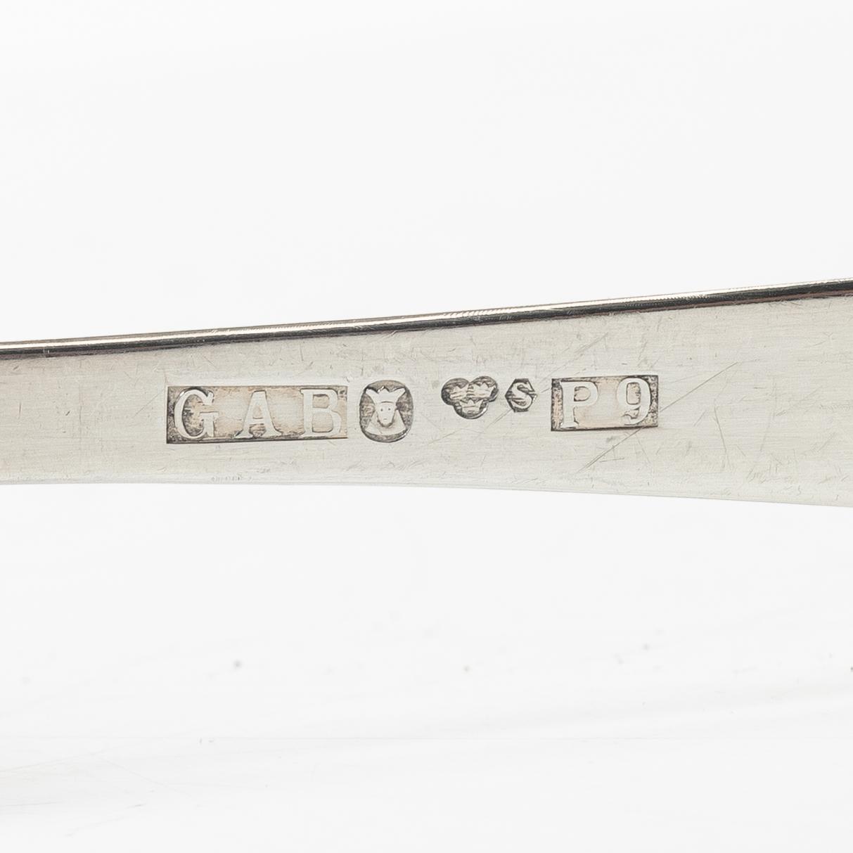 Jacob Ängman, Bestickservis, 30 delar, silver, "Rosenholm", GAB, Stockholm 1950-60-tal.