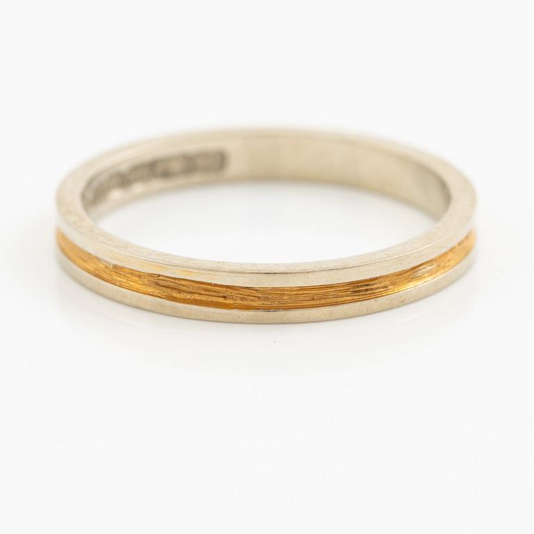 Lapponia, ring 18K gold and white gold, Finland 1978.